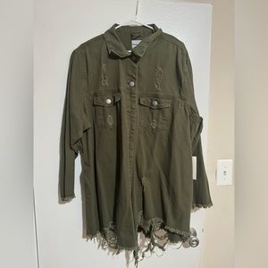 Brand NEW green Jean jacket